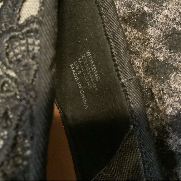 Mix No.6 women’s black lace peep toe platform stilettos pumps heels 8 - Picture 6 of 7